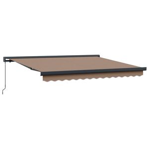 vidaXL Udtr&aelig;kkelig markise Gr&aring;brun 300 x 250 cm Canvas og Aluminium