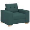 vidaXL Sofa 3 pcs M&oslash;rkegr&oslash;n 221 x 80 x 80 cm Linned-blandet stof