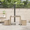 vidaXL havestole med hynder 2 stk. 40x40x43 cm polyrattan beige