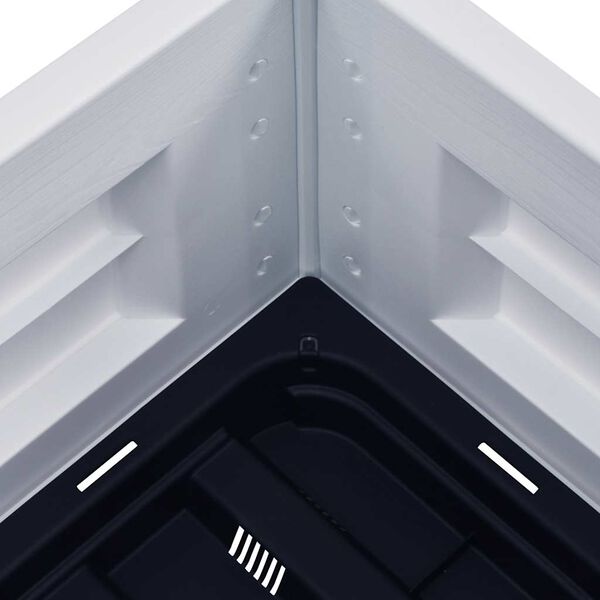 vidaXL h&oslash;jbed 43x43x35 cm PP hvid