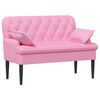 vidaXL L&aelig;nestol med knap tufting Lyser&oslash;d 111 x 68 x 80 cm Stof