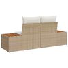 vidaXL Havemøbelsofa Beige 184 x 62 x 85cm polyrattan