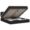vidaXL Ottoman seng med madras og LED Sort 140 x 190 cm Stof