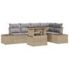 vidaXL Havesofa S&aelig;t 6 stk. Beige polyrattan