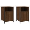 vidaXL sengeborde 2 stk. 40x42x60 cm konstrueret tr&aelig; brunt egetr&aelig;