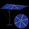 vidaXL Parasol Azurblå 294 x 200 x 270 cm Polyester og Aluminium