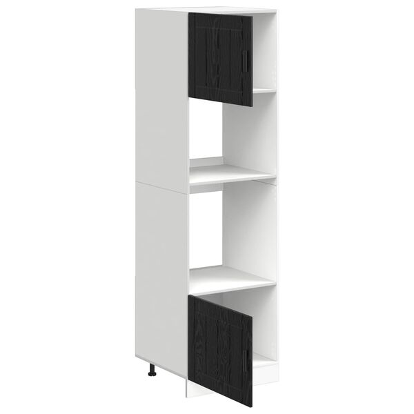 vidaXL K&oslash;kkenskab Sort eg 60 x 57 x 207 cm Konstrueret tr&aelig;