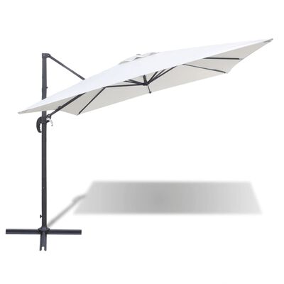 vidaXL Roma parasol firkantet aluminium sandhvid 2,5 x 2,5 m