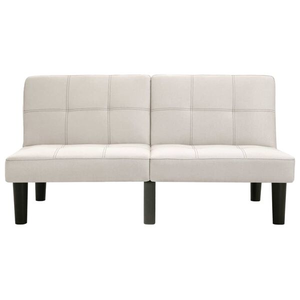 vidaXL 2-personers sofa stof cremefarvet