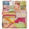 vidaXL modulpuf stof patchwork