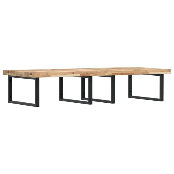 vidaXL v&aelig;gh&aelig;ngt badev&aelig;relseshylde st&aring;l og massivt akacietr&aelig;