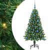 vidaXL Kunstigt juletr&aelig; med stativ Gr&oslash;n 150 cm PVC og St&aring;l og Plastik