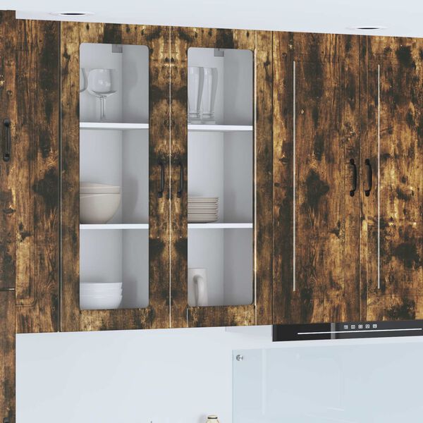 vidaXL Køkkenskab med hylde Røget eg 40 x 31 x 100 cm Konstrueret træ