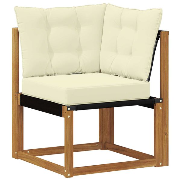 vidaXL Udend&oslash;rs sofagruppe med pude 7 pcs Naturlig og Fl&oslash;de