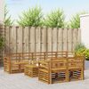 vidaXL Sofas&aelig;t 9 pcs Naturfarvet Massivt Akacietr&aelig;