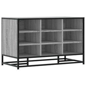vidaXL skob&aelig;nk 84x40x53,5 cm konstrueret tr&aelig; og metal gr&aring; sonoma-eg