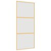 vidaXL skyded&oslash;r 90x205 cm matteret sikkerhedsglas og aluminium gylden