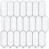 vidaXL Fjerflise 20 stk. Hvid gr&aring; 30 x 30 cm Polyurethan og PET