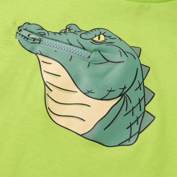 T-shirt til børn str. 128 limegrøn