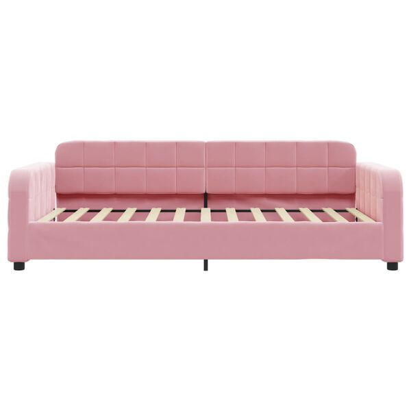 vidaXL daybed med madras 90x200 cm velour pink