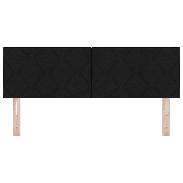 vidaXL Hovedgærde med hovedgærde Sort 144 cm Faux læder