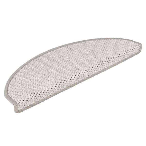 vidaXL selvkl&aelig;bende trappem&aring;tter 30 stk. 65x21x4 cm sisal-look platina