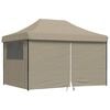 vidaXL Party Tent Gr&aring;brun 279 x 410 x 315 cm Oxford stof
