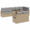 vidaXL Havesofa S&aelig;t 9 stk. Beige Poly rattan