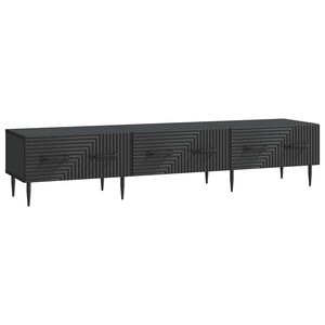 vidaXL TV-skab med skuffe Sort 147 x 34,5 x 30 cm Konstrueret tr&aelig;