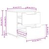 vidaXL sengebord VISNES 45x40x50 cm konstrueret træ sort
