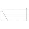vidaXL Hegn med post S&oslash;lv 0,8 x 10 m St&aring;l