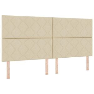 vidaXL Hovedg&aelig;rde Creme 200 cm Stof