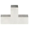 vidaXL stolpebeslag T-form 4 stk. 71x71 mm galvaniseret metal