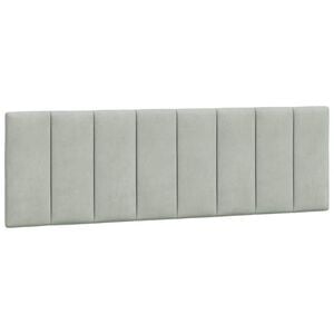 vidaXL gavlpude Hanko 160 cm velour lysegr&aring;