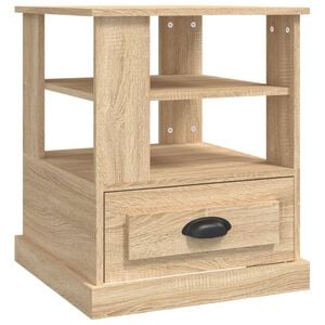 vidaXL sidebord 50x50x60 cm konstrueret tr&aelig; sonoma-eg
