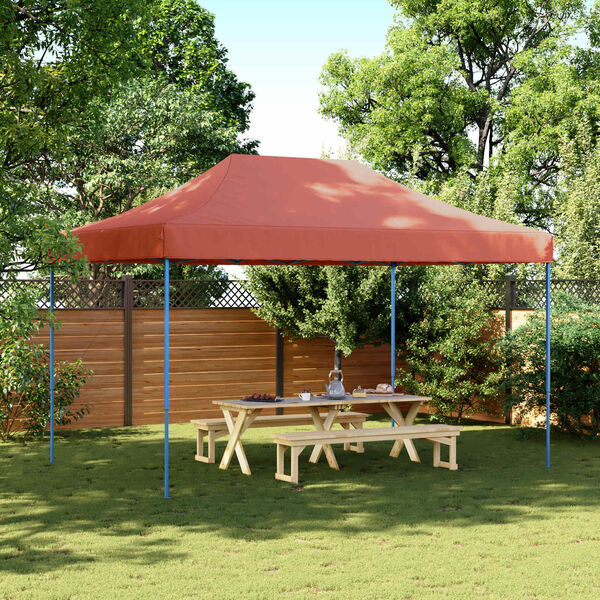 vidaXL foldbart pop up-festtelt 440x292x315 cm terracotta