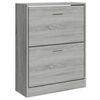 vidaXL skoskab 63x24x81 cm konstrueret tr&aelig; gr&aring; sonoma-eg