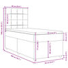 vidaXL kontinentalseng med madras 90x200 cm stof cremefarvet