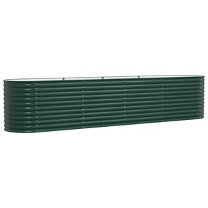 vidaXL H&aelig;vet bed Gr&oslash;n 400 x 80 x 81 cm St&aring;l