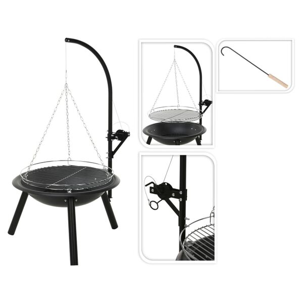 ProGarden b&aring;lfad med grill BBQ 55 cm