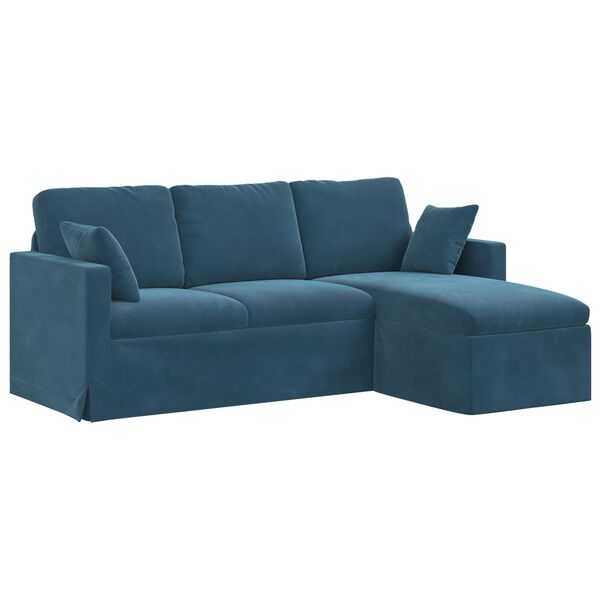 vidaXL Sofa Bl&aring; 198 x 134 x 80 cm Fl&oslash;jl