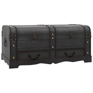 vidaXL skattekiste tr&aelig; sort 90 x 51 x 42 cm