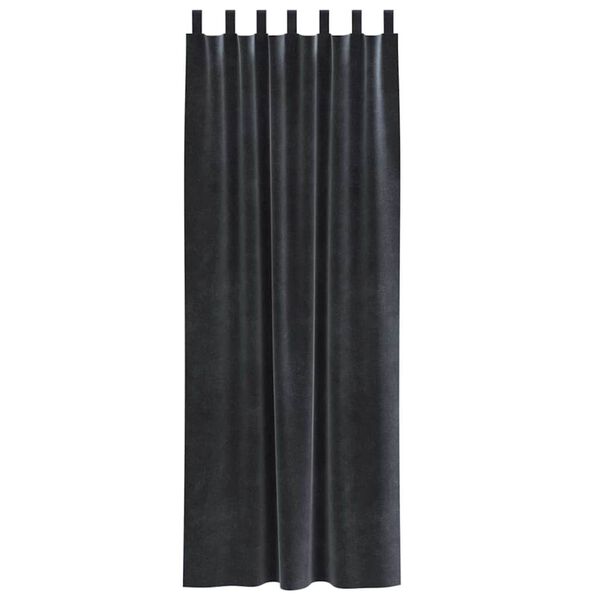 vidaXL M&oslash;rkl&aelig;gningsgardiner 2 pcs M&oslash;rkegr&aring; 140 x 245 cm Fl&oslash;jl