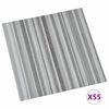 vidaXL Gulvplanker 55 pcs Lysegr&aring; 5,11 m&sup2; PVC