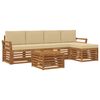vidaXL Udend&oslash;rs sofagruppe 6 stk. Naturlig og Beige