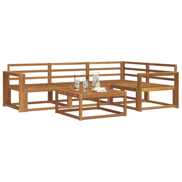 vidaXL Udend&oslash;rs sofagruppe 5 pcs Naturfarvet Massivt Akacietr&aelig;