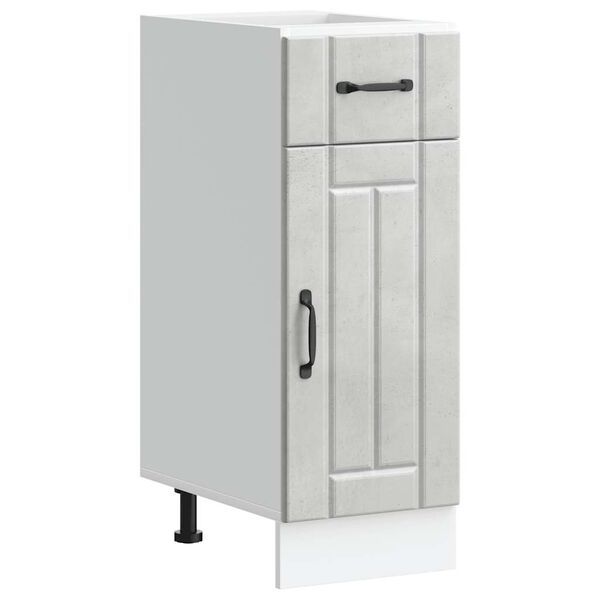 vidaXL k&oslash;kkenunderskab Lucca konstrueret tr&aelig; beton gr&aring;