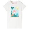 T-shirt til b&oslash;rn str. 104 ecrufarvet