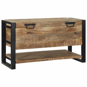 vidaXL Opbevaringskasse Brun 80 x 35 x 45 cm Massivt mangotr&aelig;
