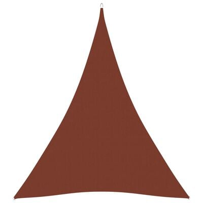 vidaXL solsejl 3x4x4 m trekantet oxfordstof terrakotta
